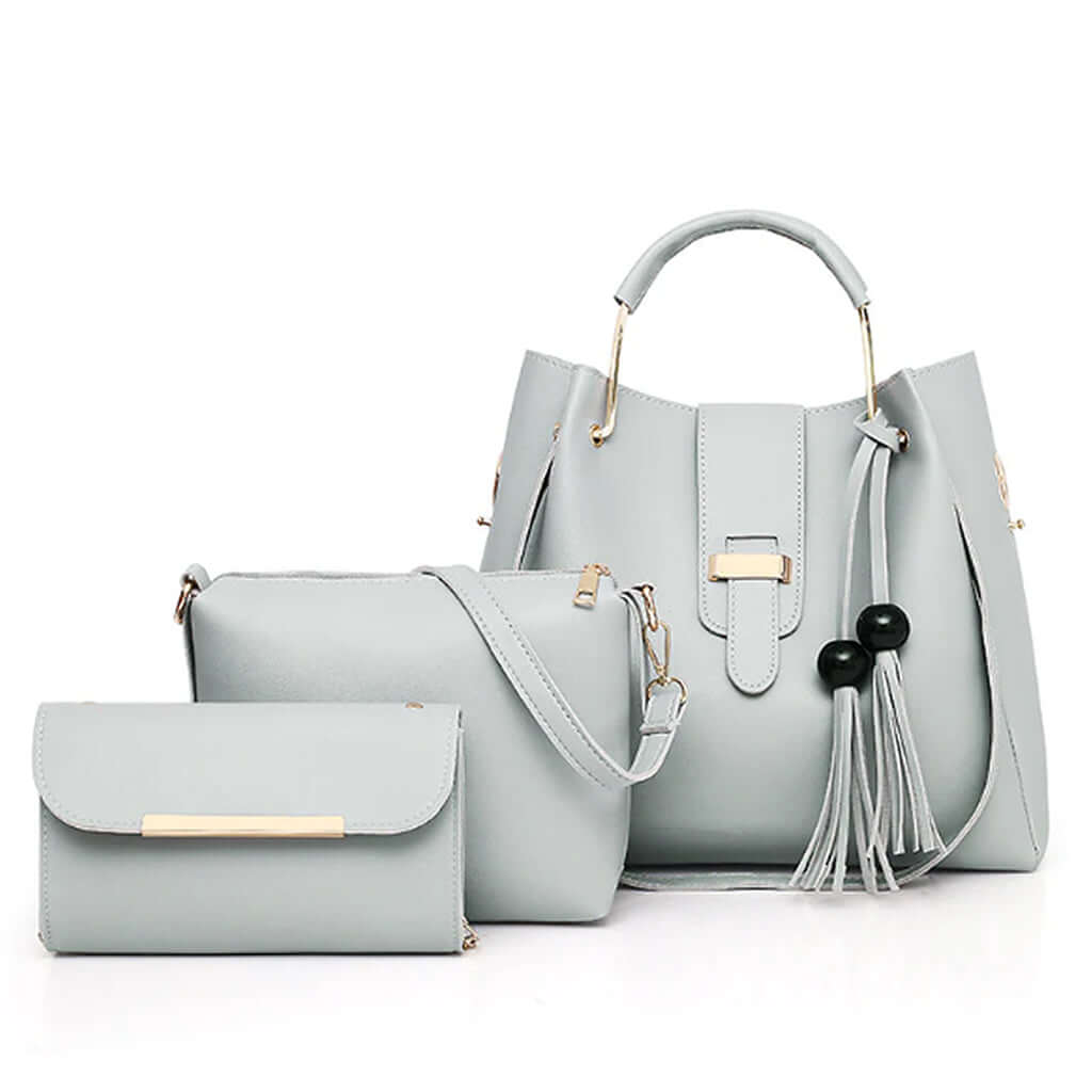 Alexa 3 Pcs Grey women's crossbody bag in grey by Bag X