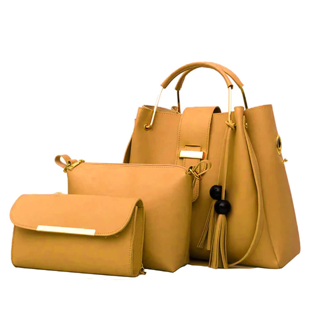 Alexa 3 Pcs Yellow women's crossbody bag in yellow by Bag X