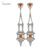 Earrings - Crystal Orange
