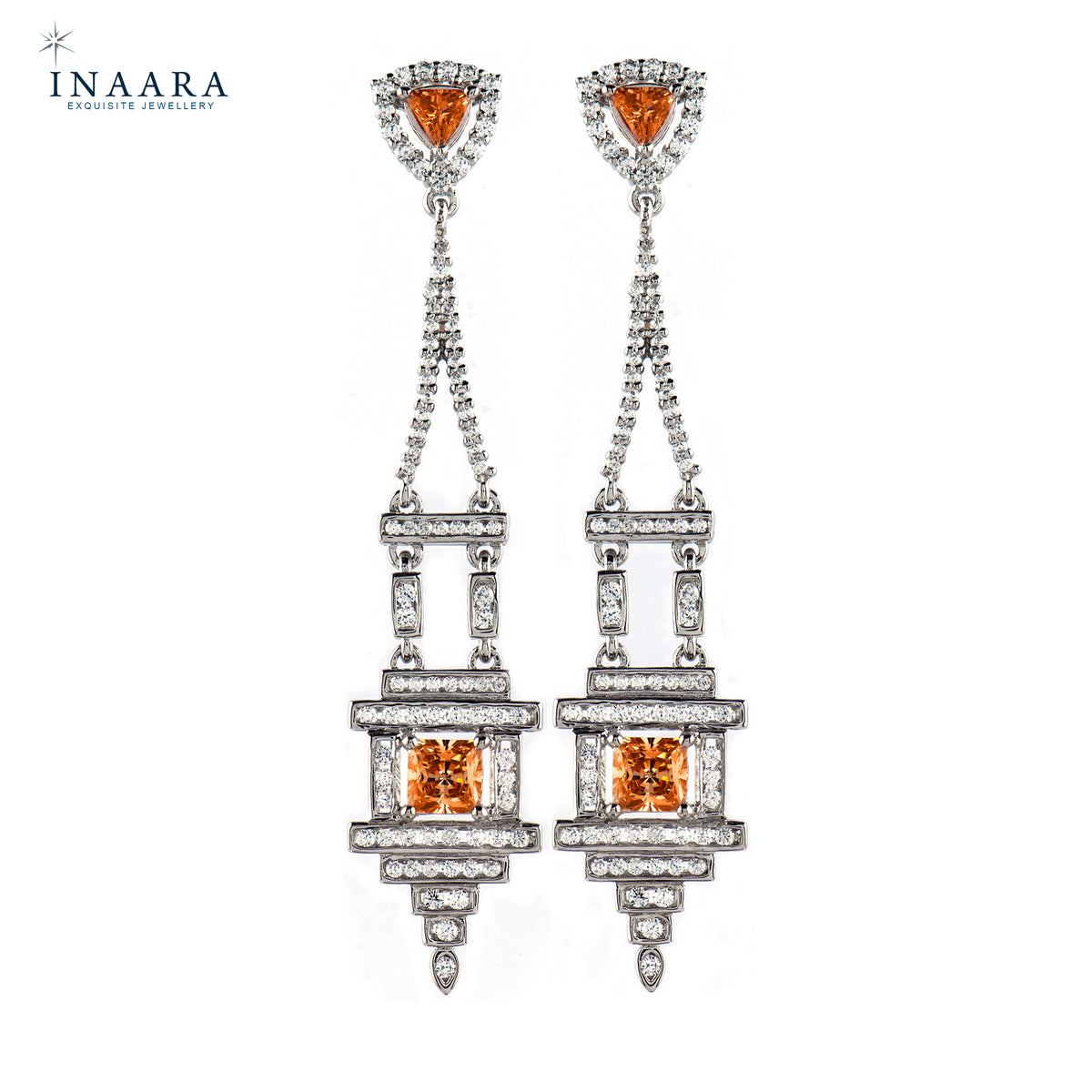 Earrings - Crystal Orange