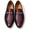 4010-Burgundy Cow Leather Formal Horse Bit Style