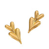 Double Heart Studs