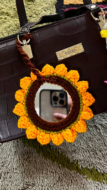 Sunflower Mirror Charm Gulyarn