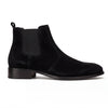 8015-Black Suede Leather Chelsea