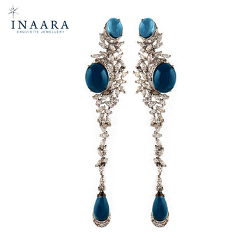 Crystal blue earrings
