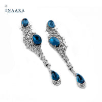 Crystal blue earrings