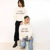 Cream White Printed Hoodie