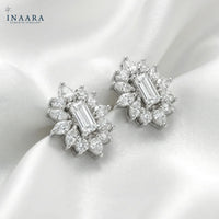 Baguette Flower Earrings