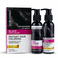 Smart Size Instant Hair Coloring Shampoo plus Conditioner - Black