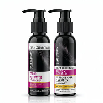 Smart Size Instant Hair Coloring Shampoo plus Conditioner - Black