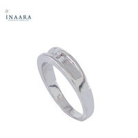 2 Lines Solitaire Ring