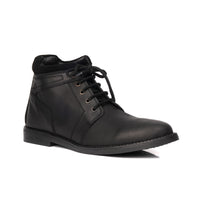BT-03 Black Ankle Boots in Oily Cow Leather - DeVogue
