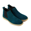 Green Suede Chelsea Boots