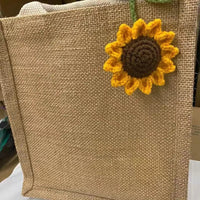Crochet Sunflower Car Rearview Mirror Hanging Gulyarn
