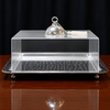 Silver Serving Tray with Acrylic Cover
