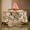 Imported Italian Vintage Artwork (Painted) Porcelain Tissue Box Holder