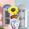 Crochet Sunflower Pot