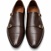 2011-Mild Brown Cow Leather Formal Double Monk Style