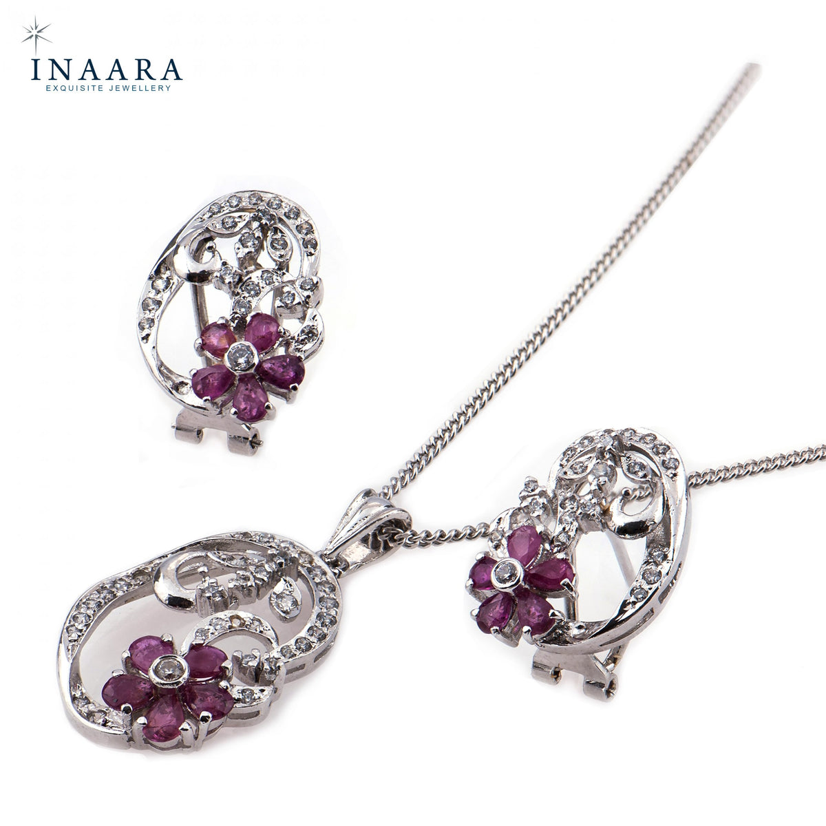 Floral Pendant Set
