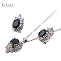 Classic Sapphire Pendant Set