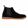 Sku:8011-Black Suede Cow Leather Chelsea Boots