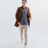 Men Slim Fit Long Coat