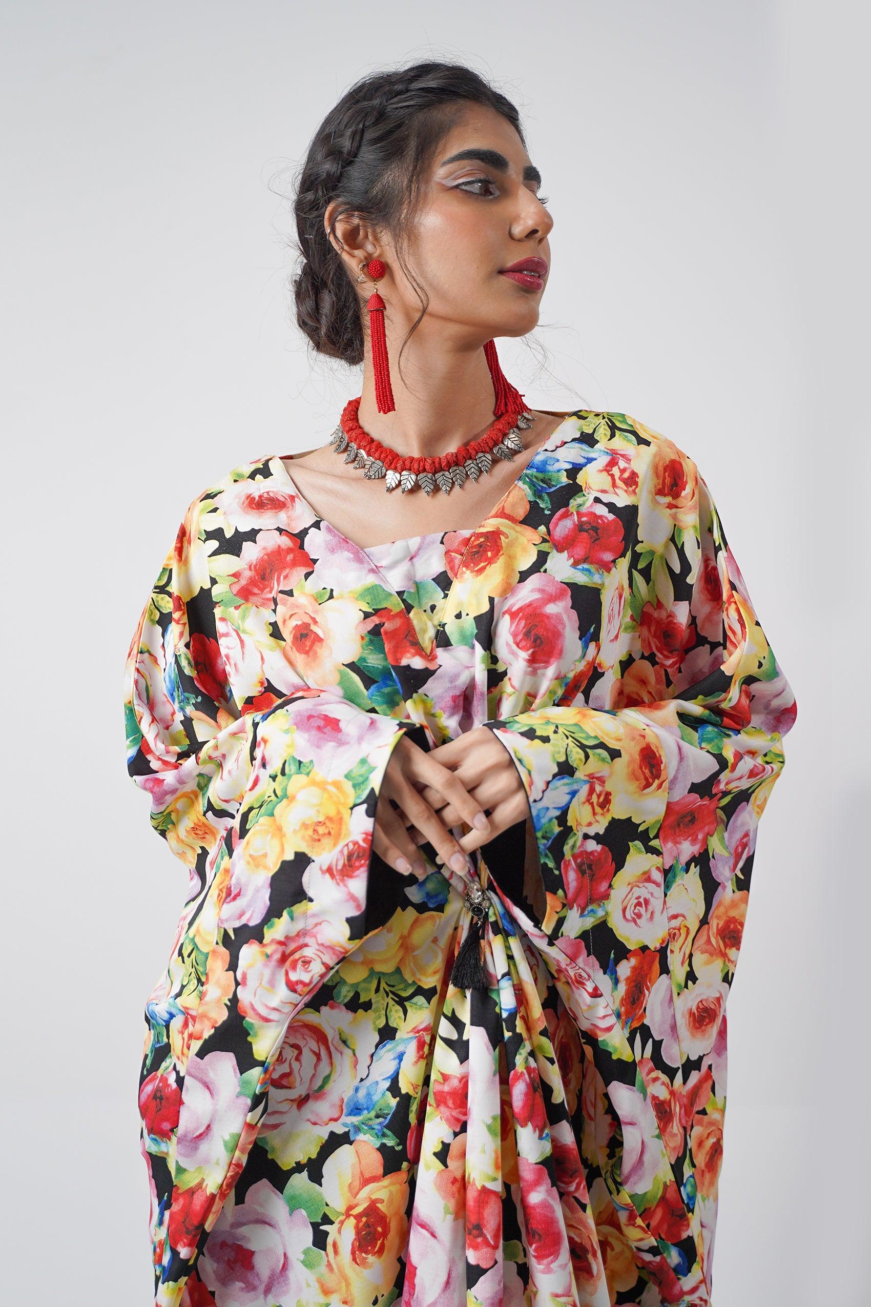 Kaftan - Printed Georgette - Kross Kulture 