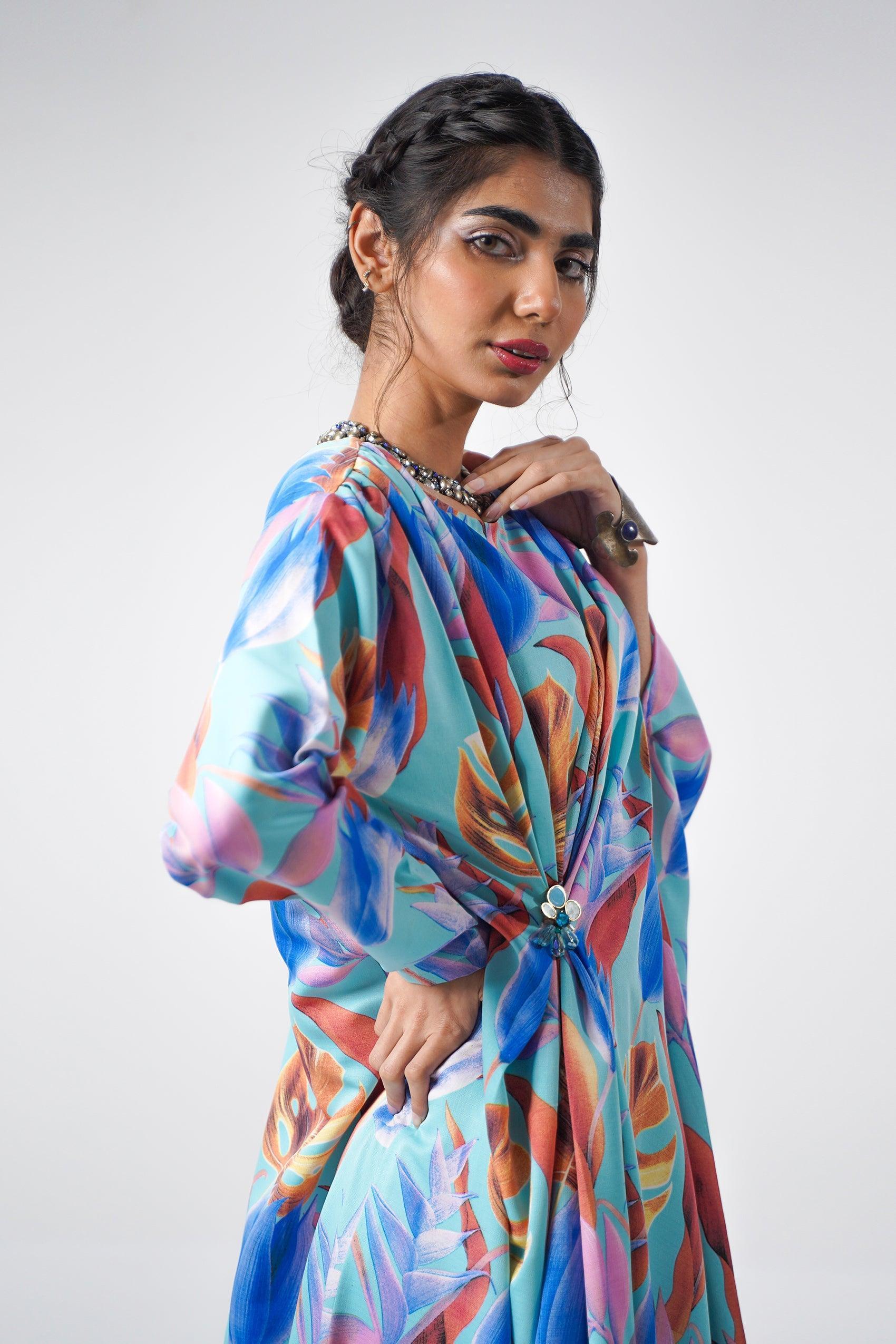 Kaftan - Printed Georgette - Kross Kulture 
