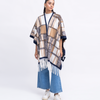 Ladies Contrast Cape Shawl