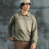 Zipper Polo Sweatshirt