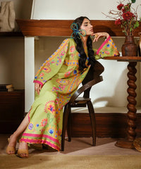 Printed Silk Lawn Kaftaan - Kross Kulture 