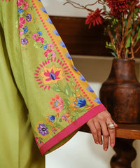 Printed Silk Lawn Kaftaan - Kross Kulture 