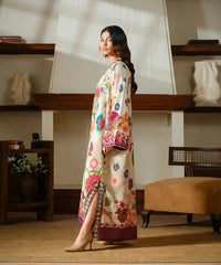 Printed Silk Lawn Kaftaan - Kross Kulture 