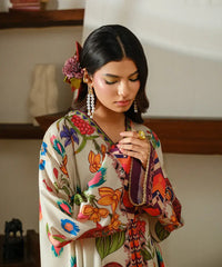 Printed Silk Lawn Kaftaan - Kross Kulture 