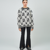 Patterned Crew-Neck Sweater