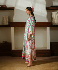 Printed Silk Lawn Kaftaan - Kross Kulture 