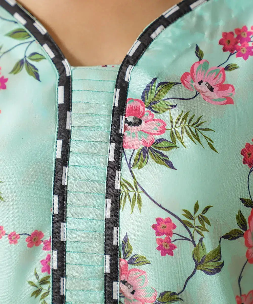 Printed Silk Lawn Kaftaan - Kross Kulture 