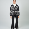 Patterned Relaxed-Fit Cardigan
