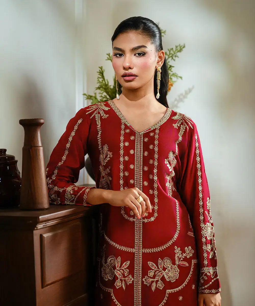 Embroidered Yarn Dyed Shirt - Kross Kulture 