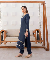 Embroidered Viscose Long Shirt - Kross Kulture 