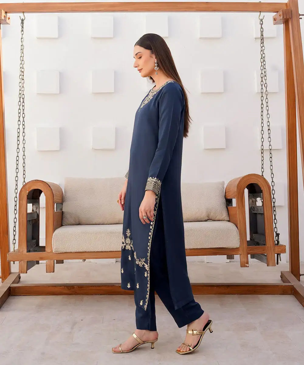 Embroidered Viscose Long Shirt - Kross Kulture 