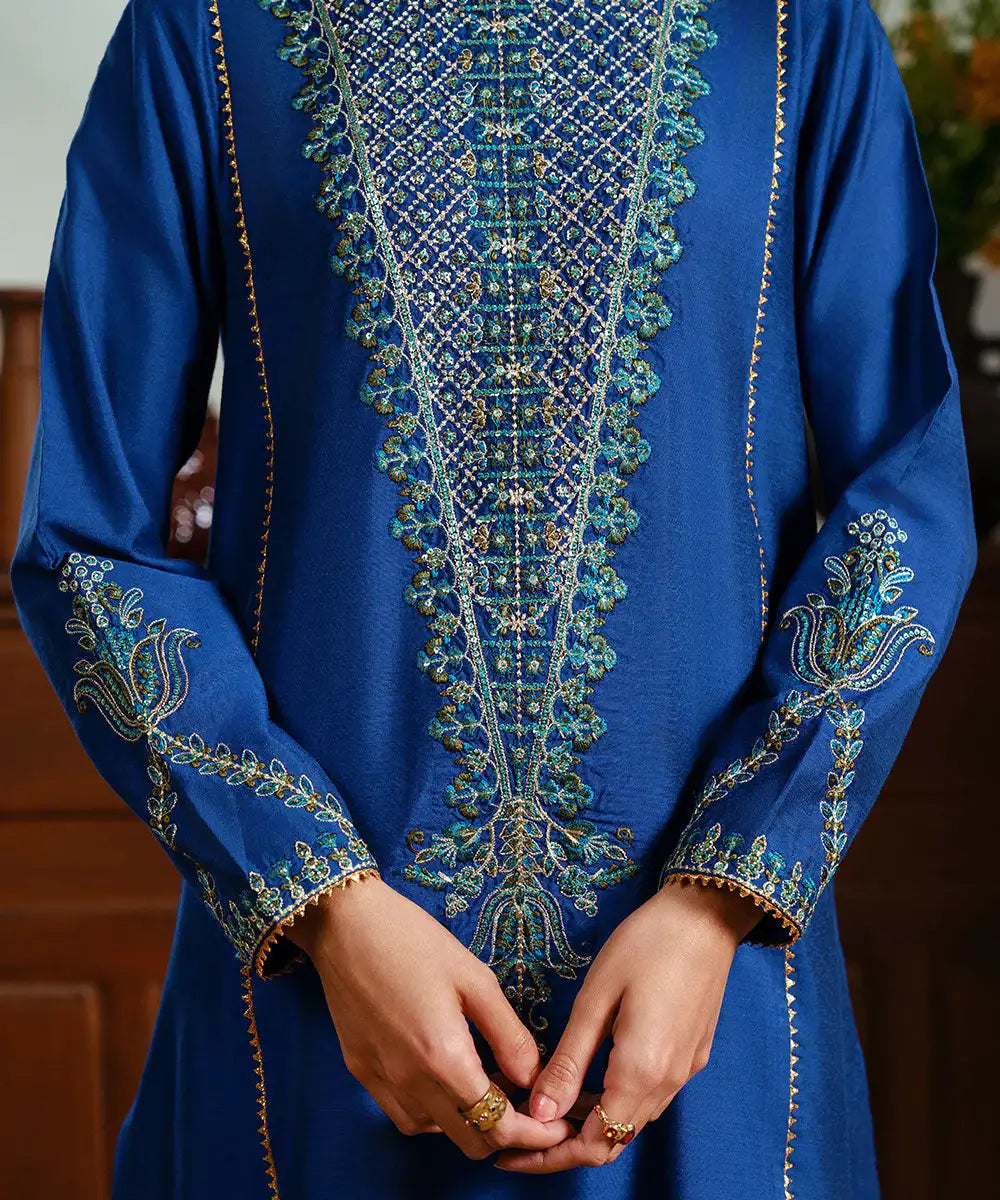 Embroidered Yarn Dyed Shirt - Kross Kulture 
