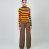 Ladies Turtleneck Striped Sweater