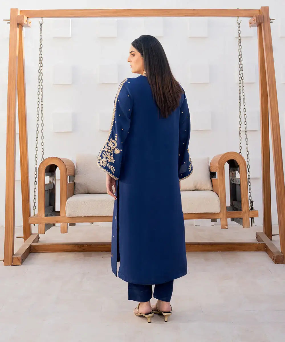 Embroidered Viscose Long Shirt - Kross Kulture 