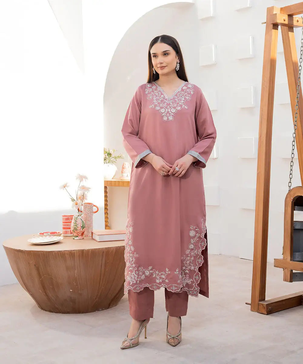 Embroidered Viscose Long Shirt - Kross Kulture 