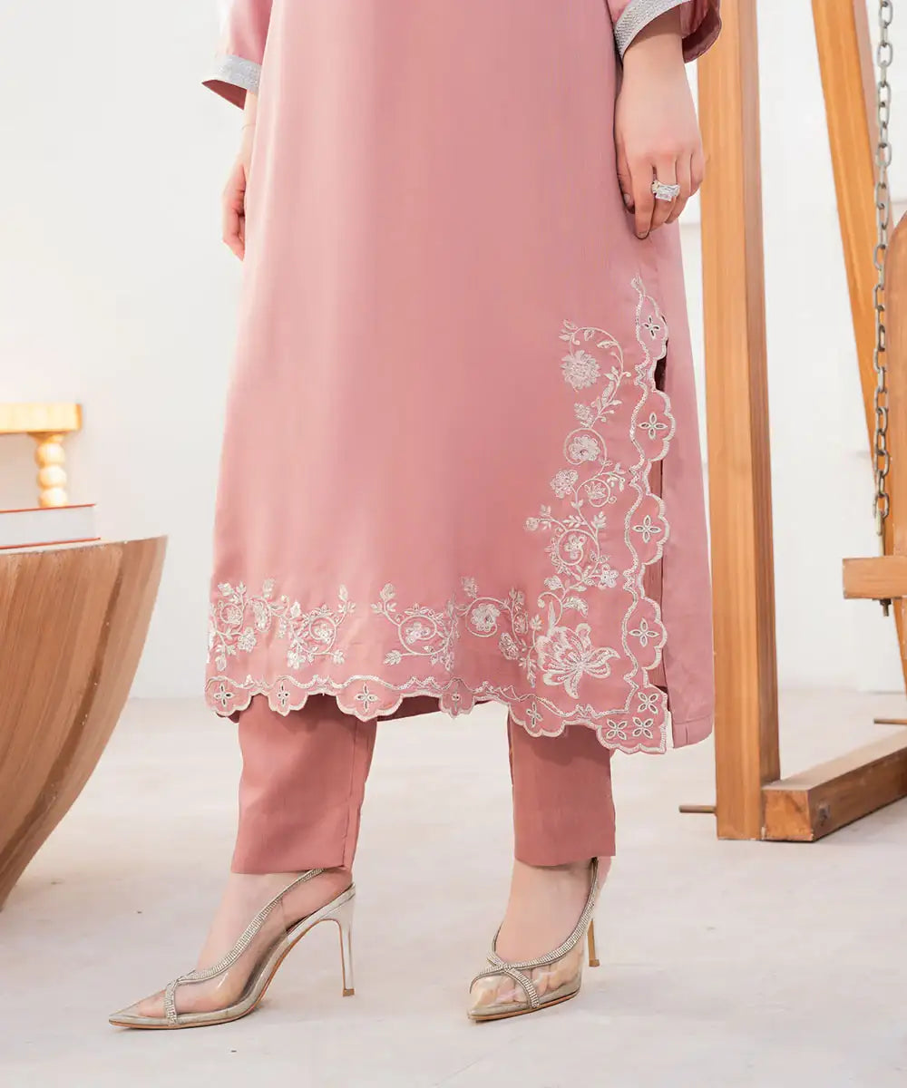 Embroidered Viscose Long Shirt - Kross Kulture 