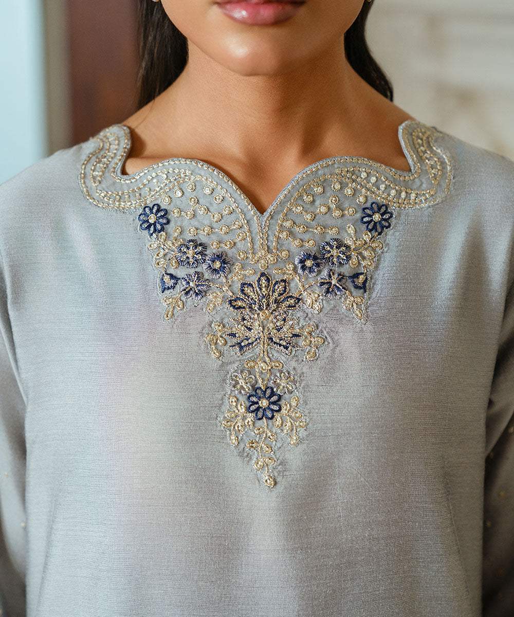 Embroidered Yarn Dyed Shirt - Kross Kulture 