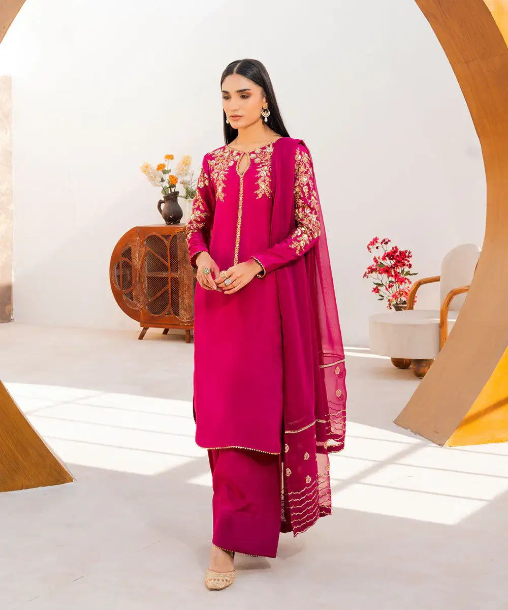 3PC - Sheesha Silk Suit - Kross Kulture 