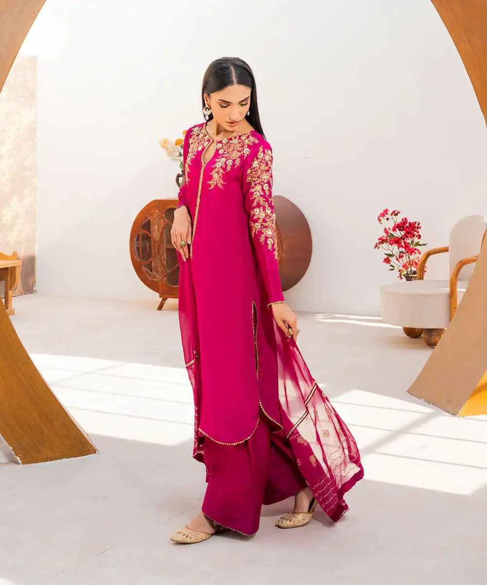 3PC - Sheesha Silk Suit - Kross Kulture 