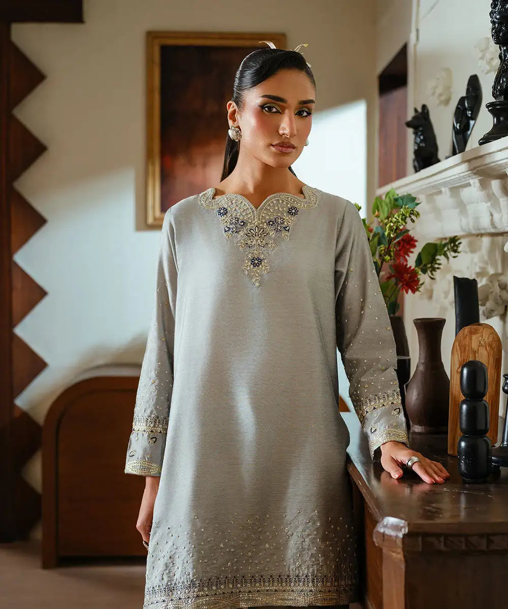 Embroidered Yarn Dyed Shirt - Kross Kulture 